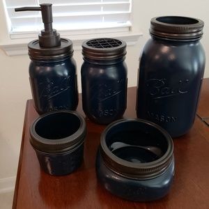 New bathroom mason jar decor